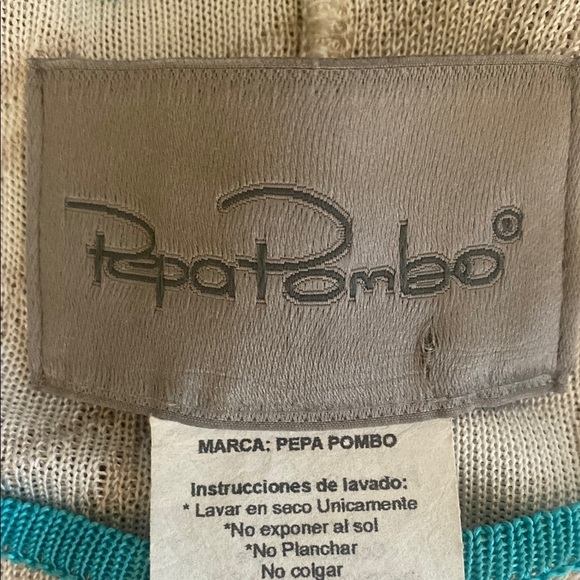 Pepa Pombo Knit Blue & White Sweater  Size Small - Picture 4 of 7